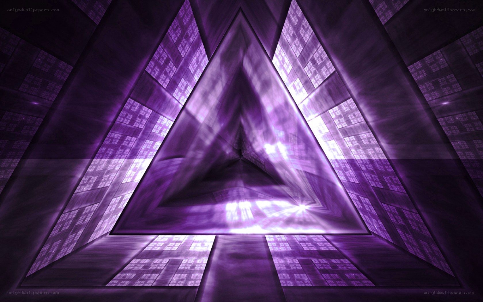 purple geometric tunnel