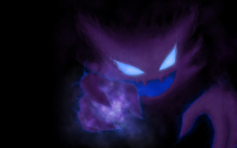 Purple Ghost Creature — Dark, Menacing