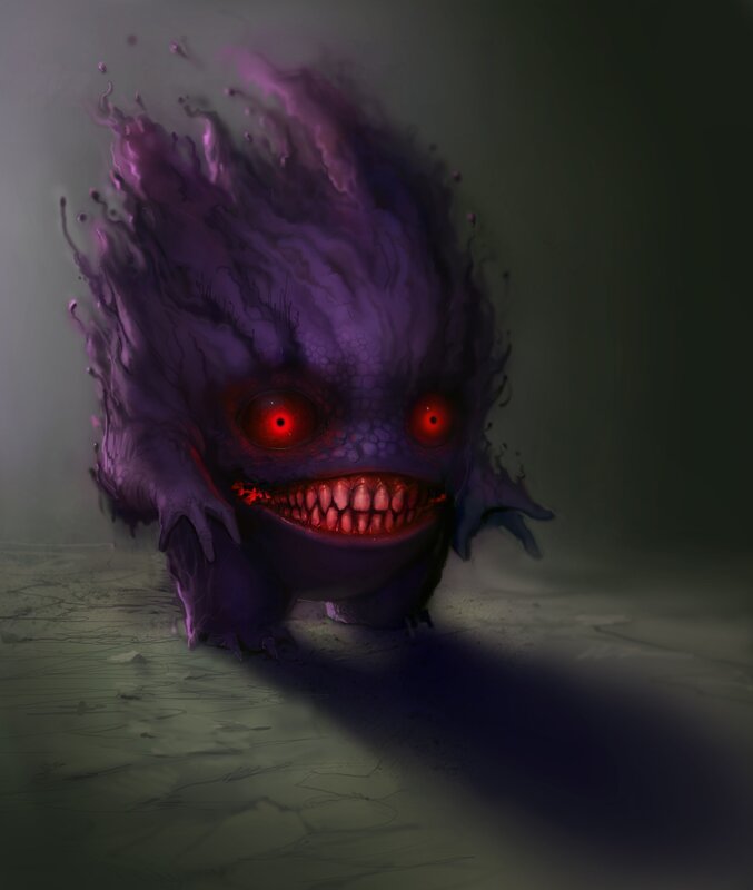 Purple Ghost Creature — Menacing