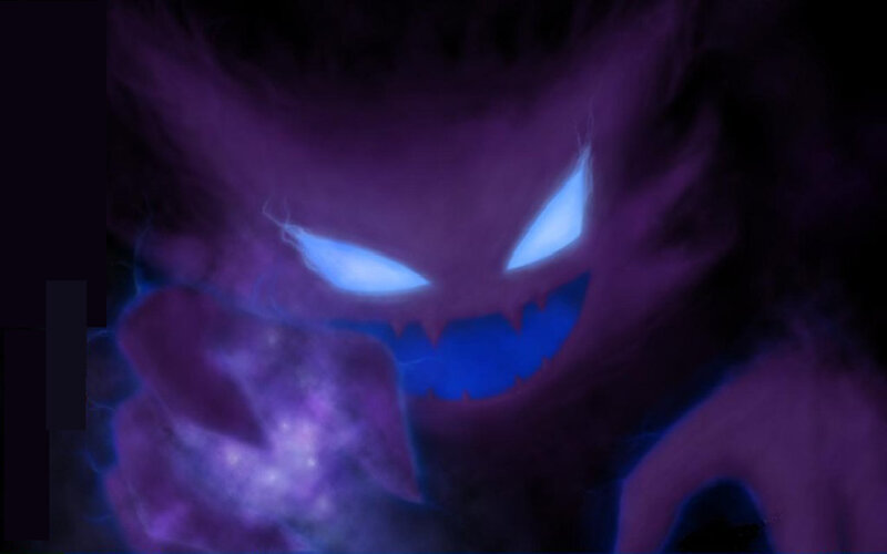 Purple Ghost-like Creature — Menacing