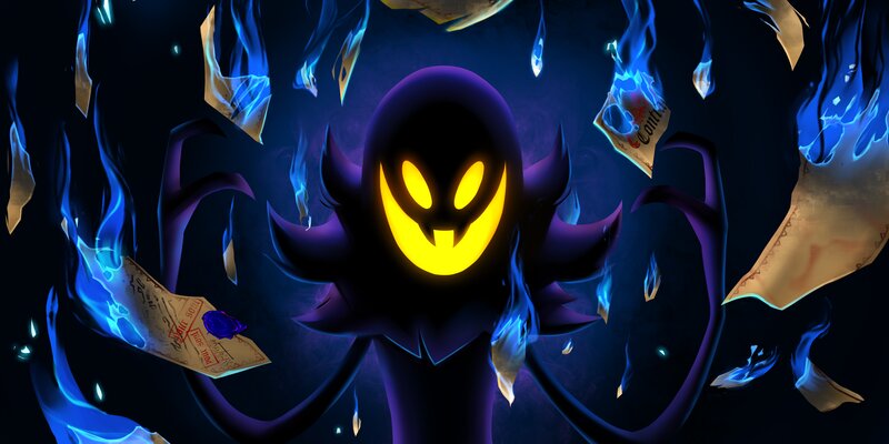 Purple Ghost-like Figure