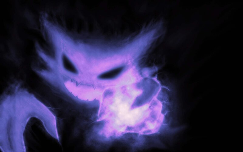 purple ghostly creature