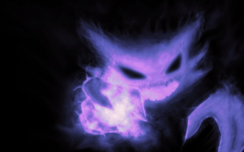 Purple Ghostly Creature — Dark, Menacing