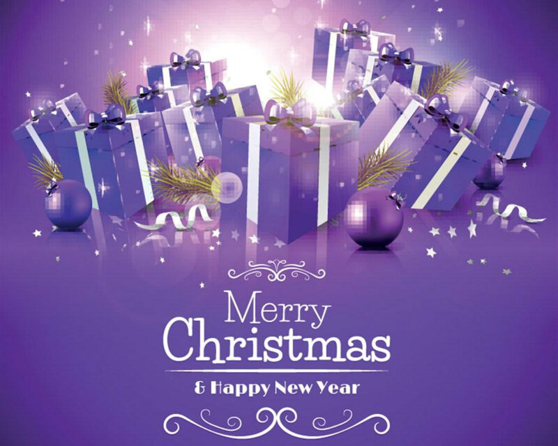 Purple Gift Boxes — Festive