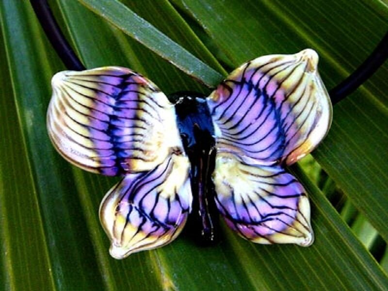 Purple Glass Butterfly