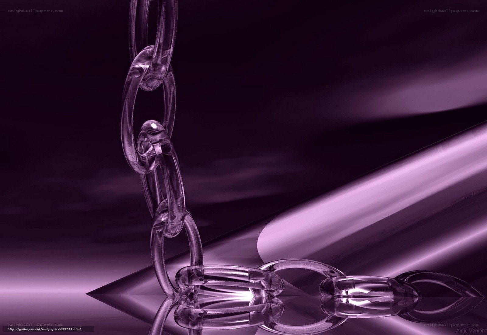 Purple glass chain abstract