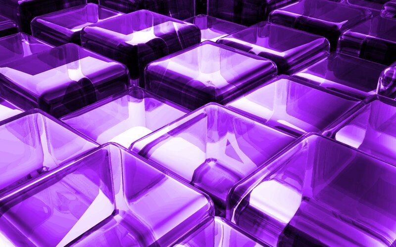 Purple Glass Cubes