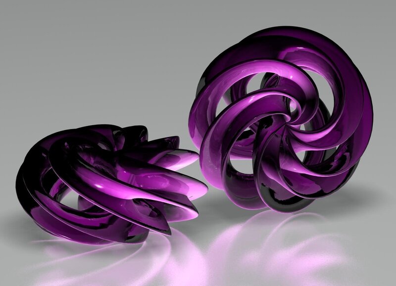 Purple Glass Sculptures