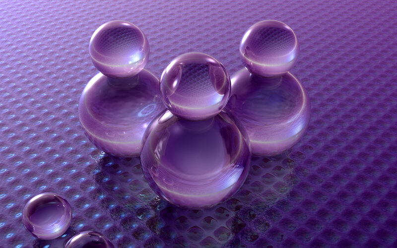 Purple Glass Spheres
