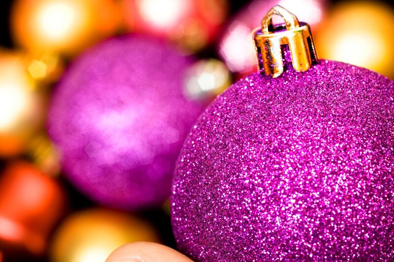 Purple Glitter Ornament