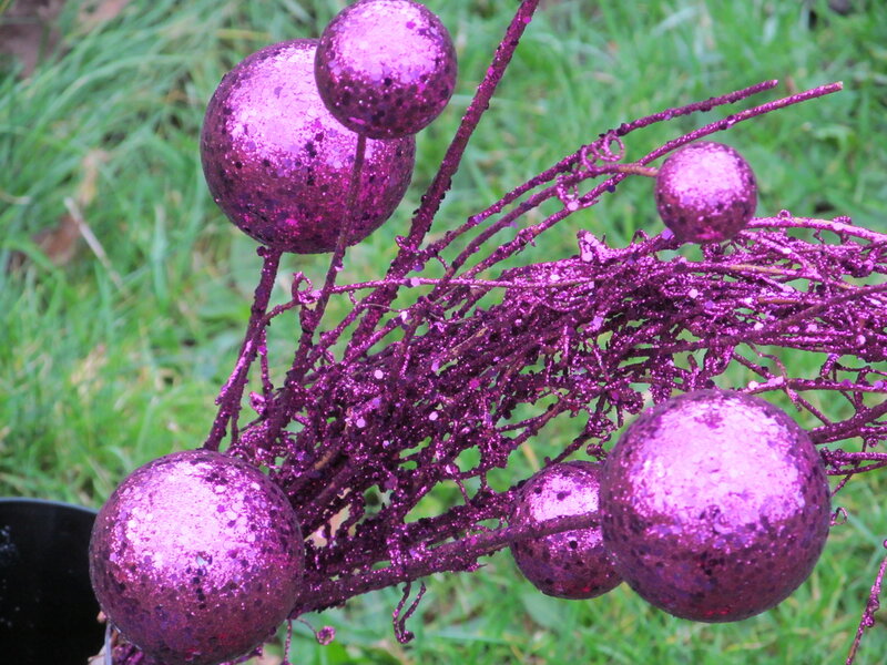 Purple Glitter Ornaments
