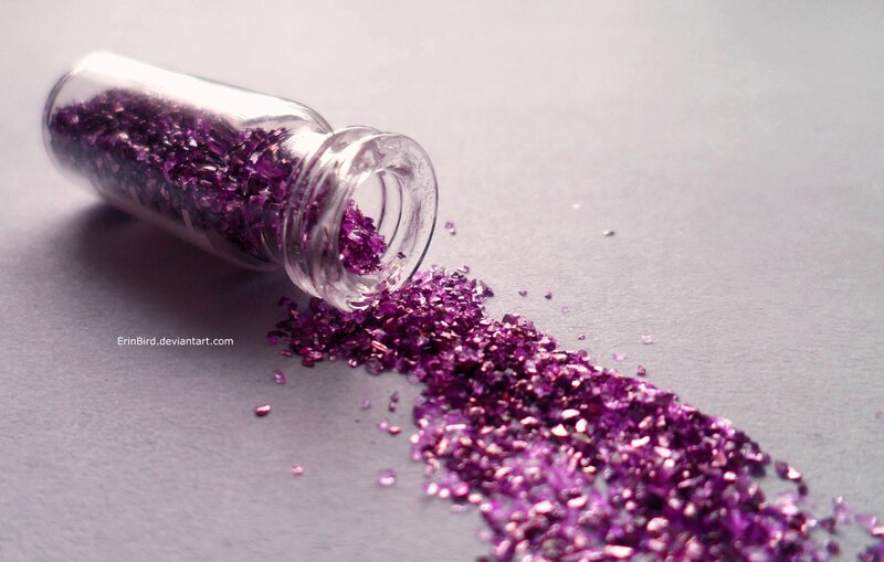 Purple Glitter Spill