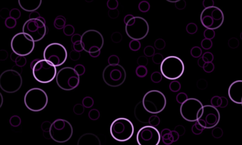 purple glowing circles on black