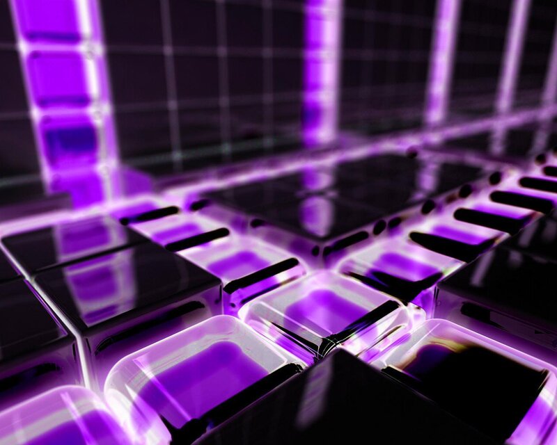 purple glowing cubes
