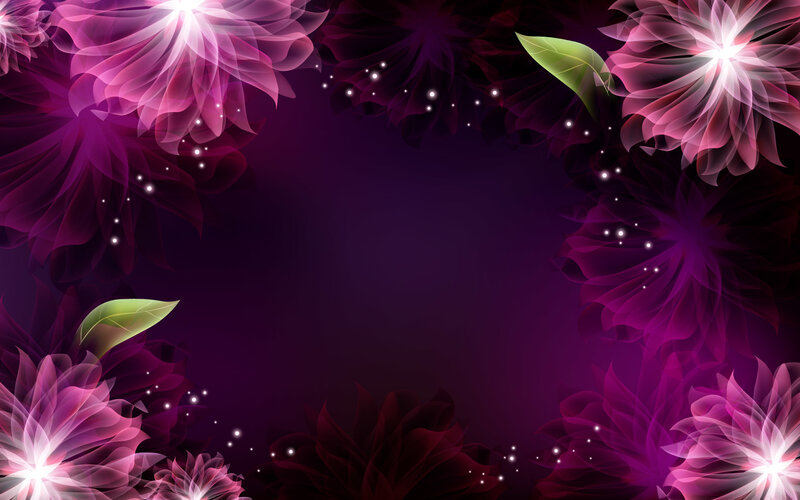 Purple Glowing Flowers — Dreamy