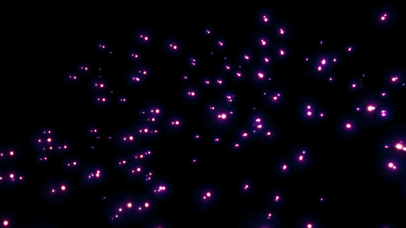 purple glowing particles