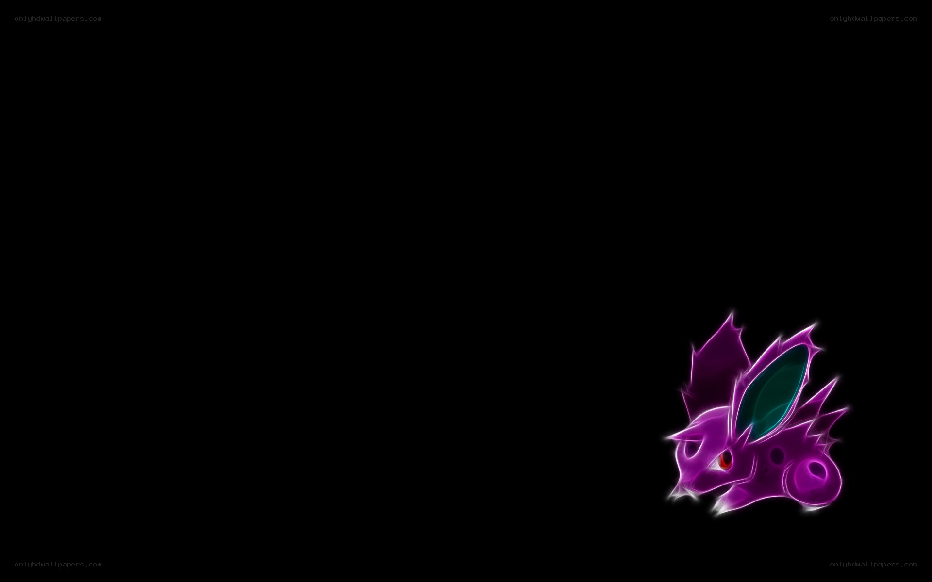 purple glowing pokémon