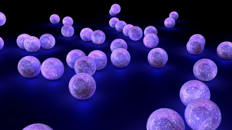 Purple glowing spheres