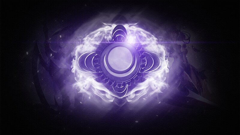 Purple Glowing Symbol — Dramatic