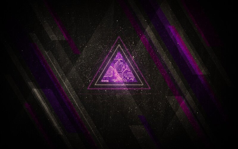 Purple Glowing Triangles