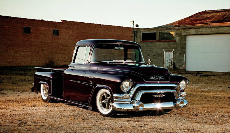 Purple Gmc Pickup Truck