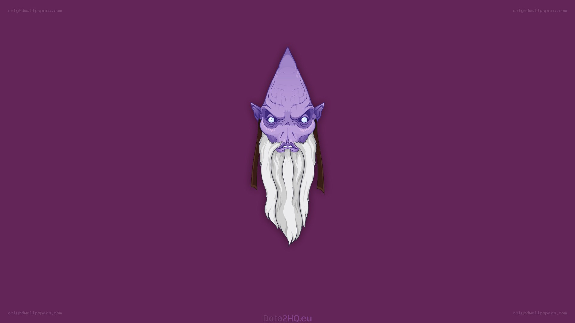 purple goblin with white beard