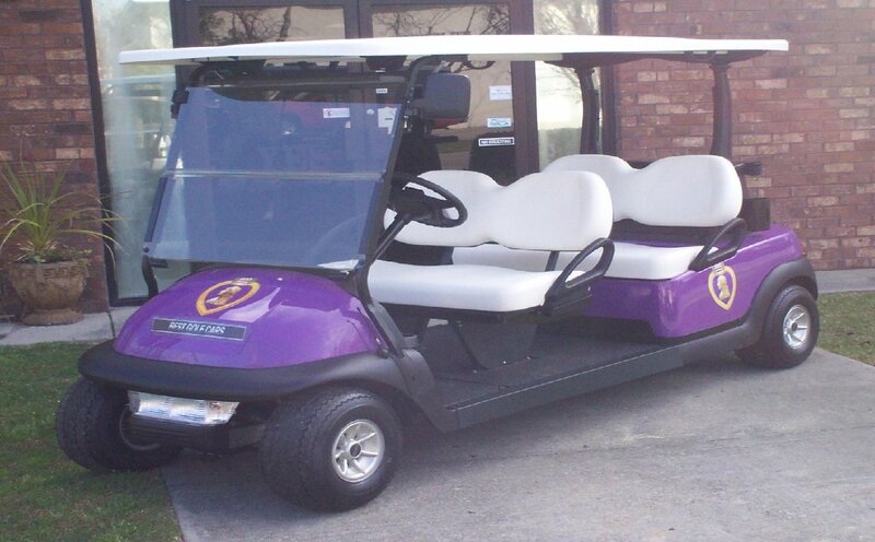 Purple Golf Cart