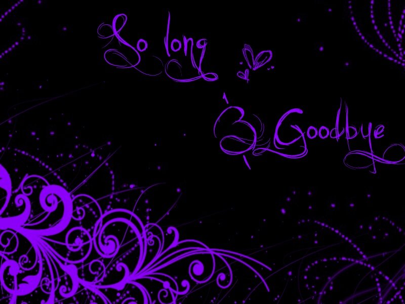 purple goodbye design