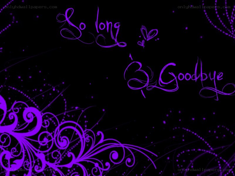 purple goodbye design