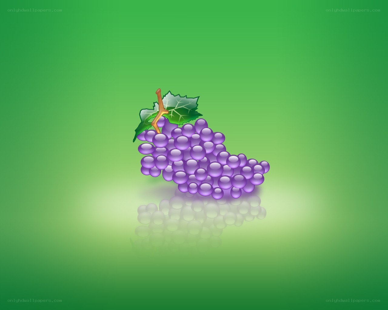 purple grapes on green background