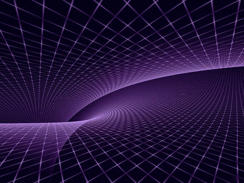 purple grid tunnel