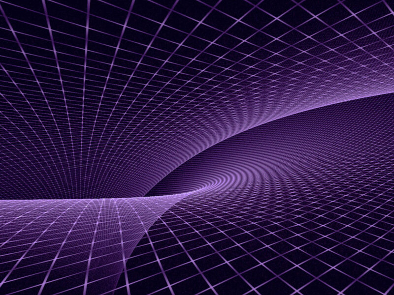 Purple Grid Tunnel — Abstract