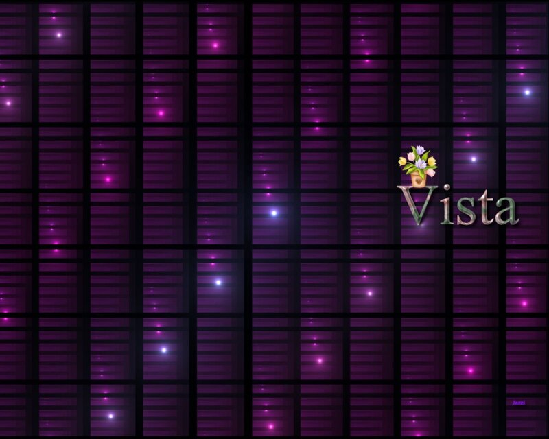 Purple grid with Vista logo