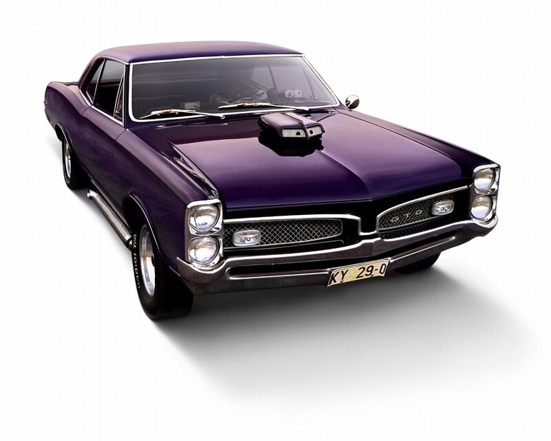 Purple GTO muscle car