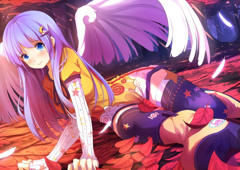 Purple-haired Angel Girl — Purple