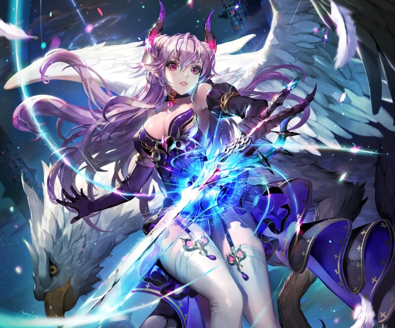 Purple-haired Angel Warrior — Purple