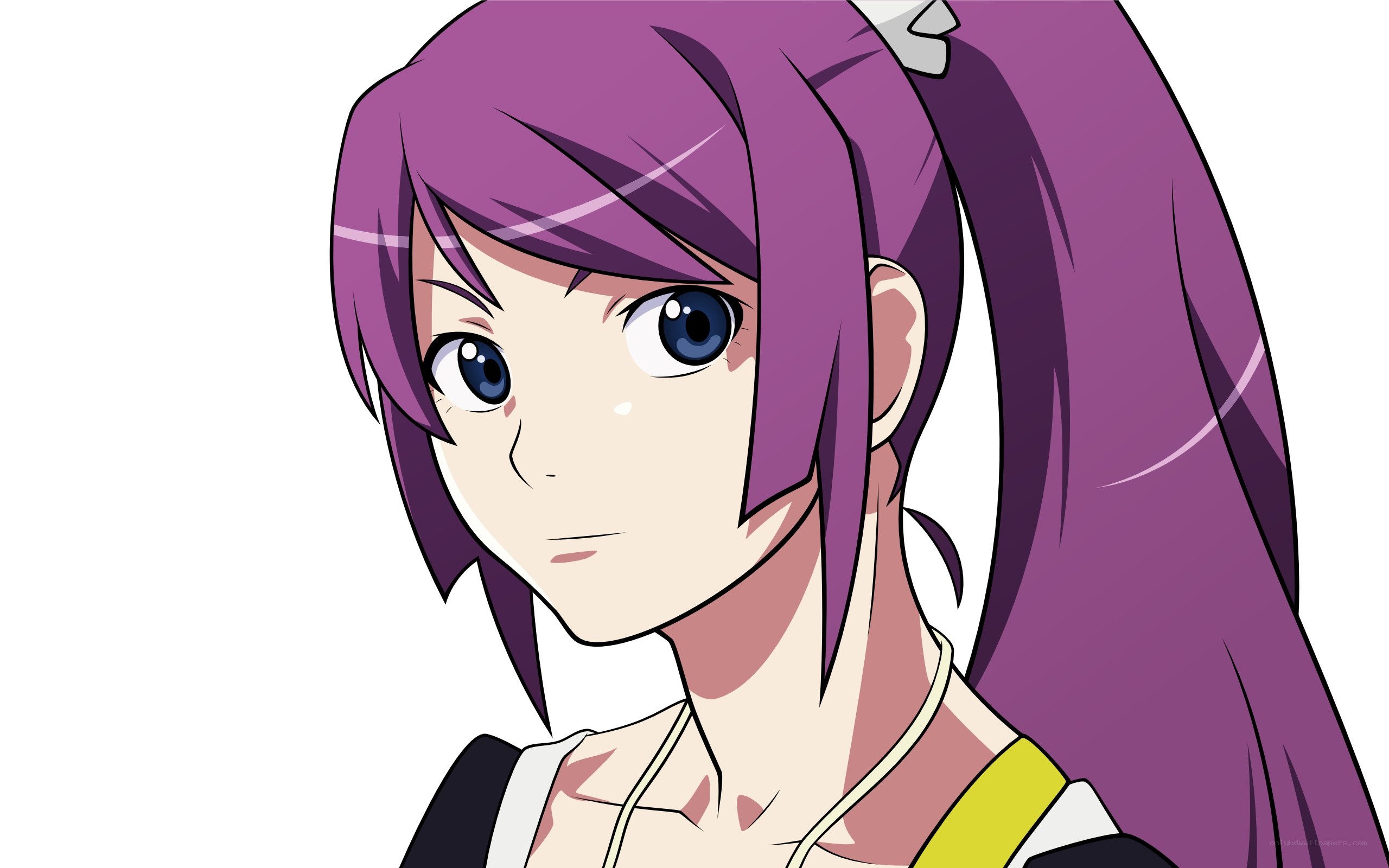 purple-haired anime character
