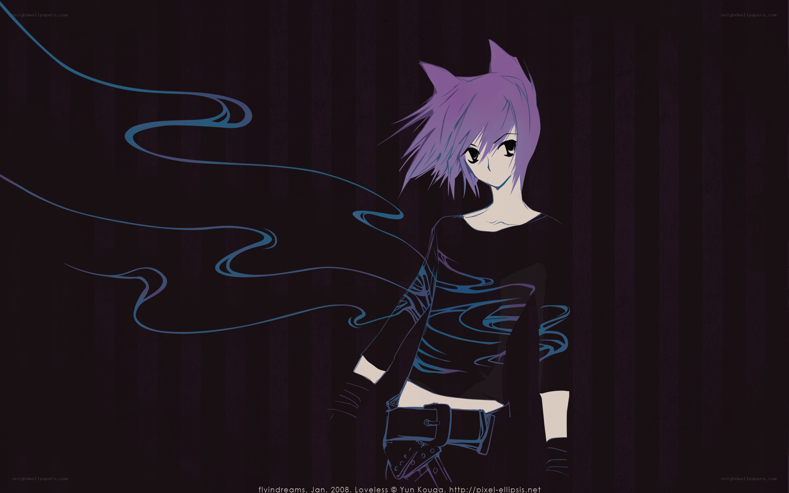 purple-haired anime character