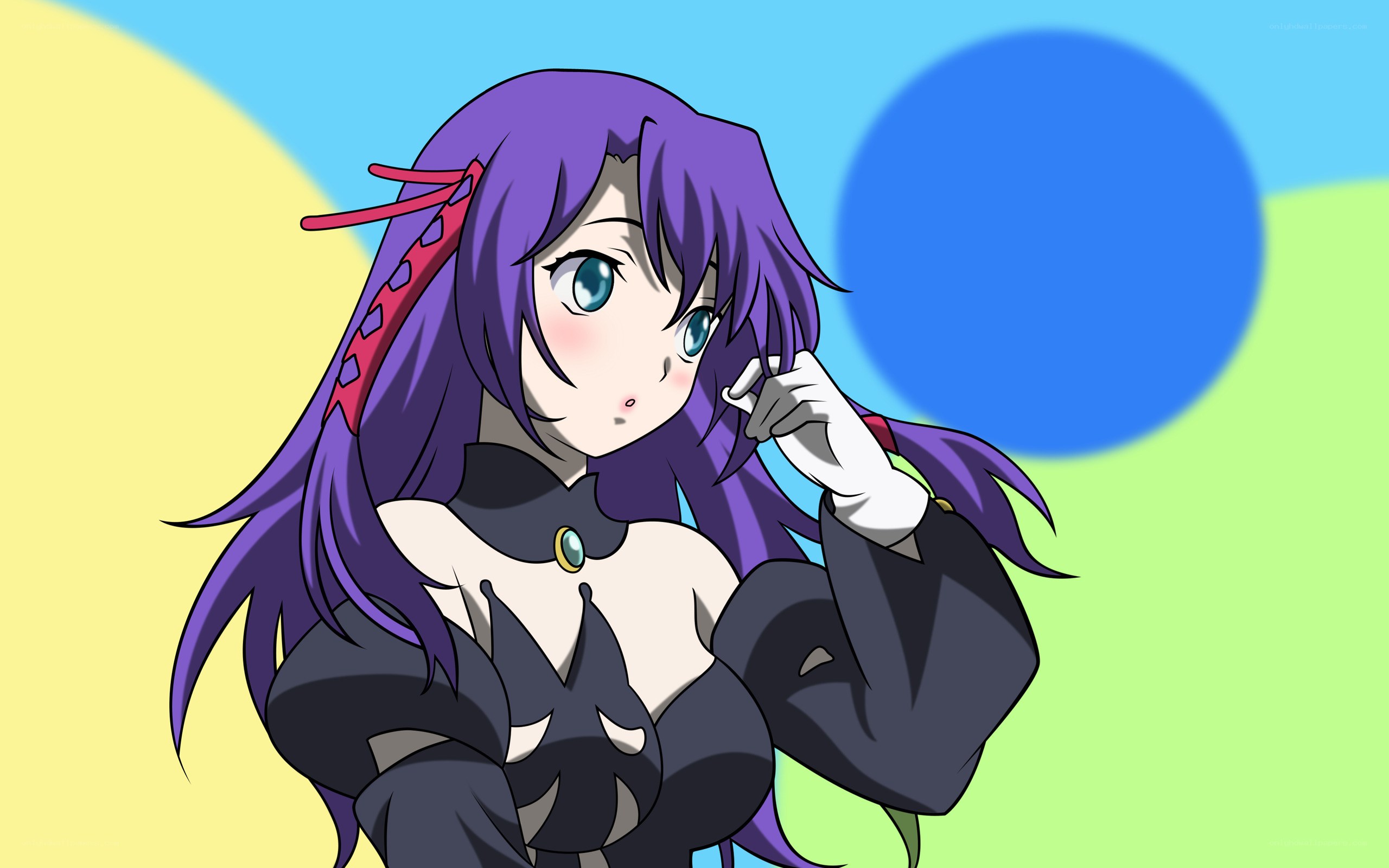 purple-haired anime character