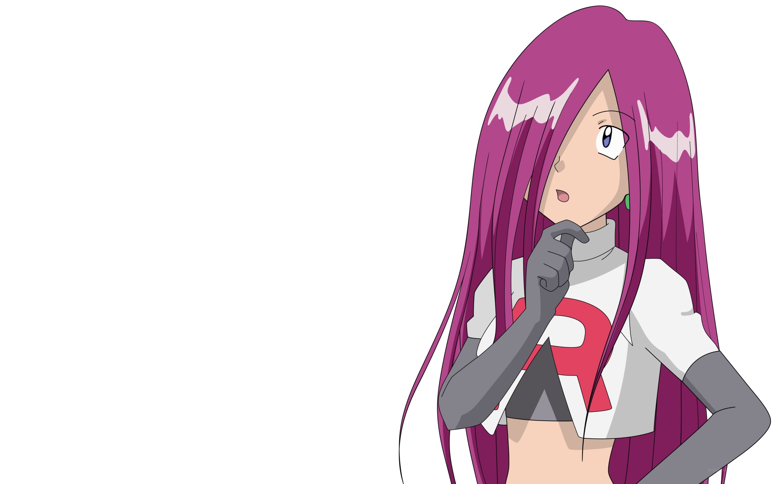 Purple-haired anime character