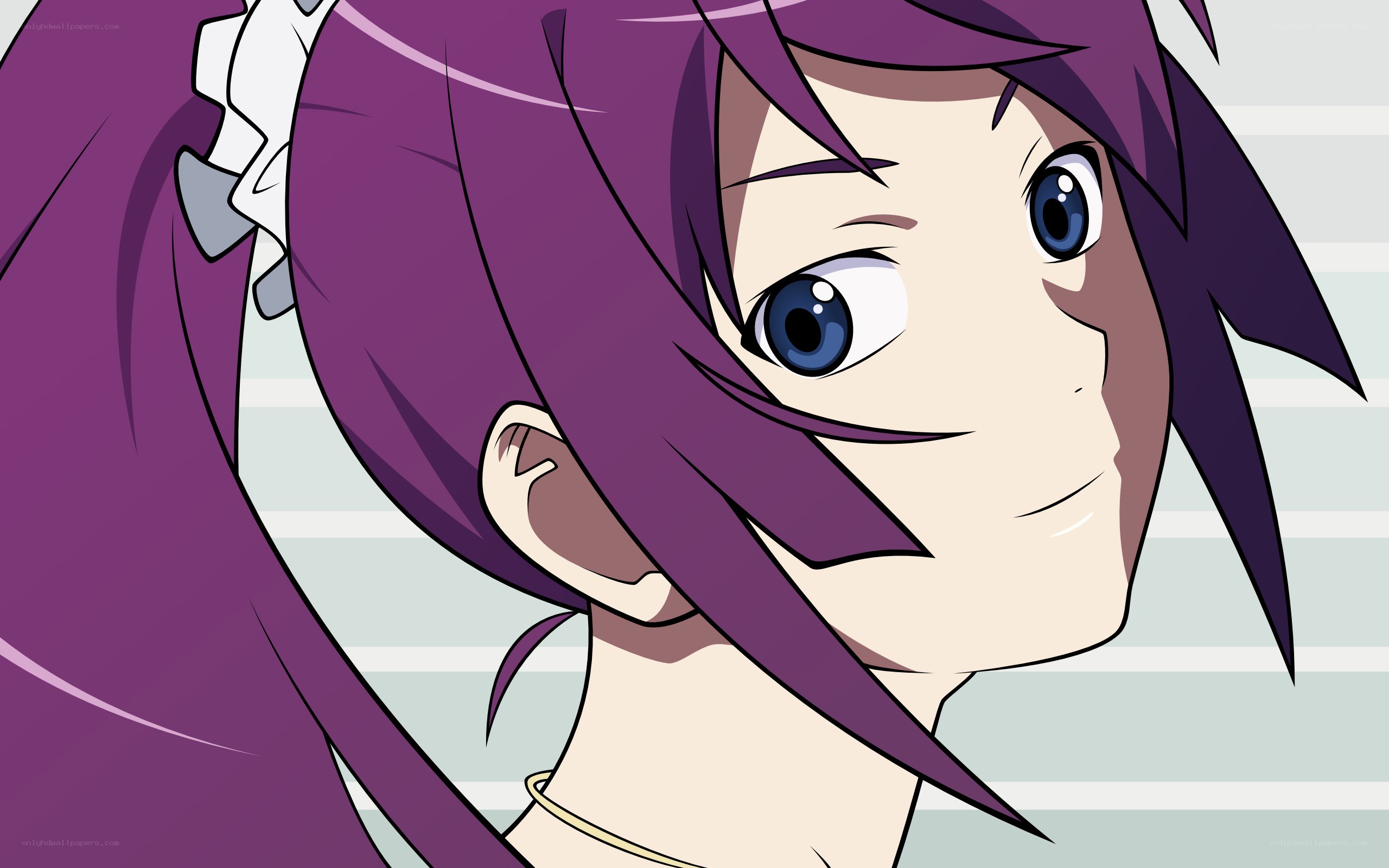 purple-haired anime character