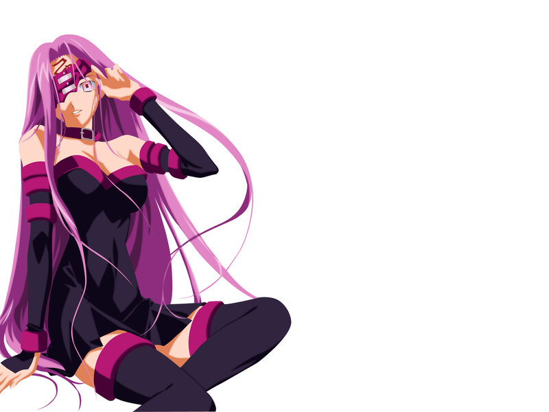 purple-haired anime character