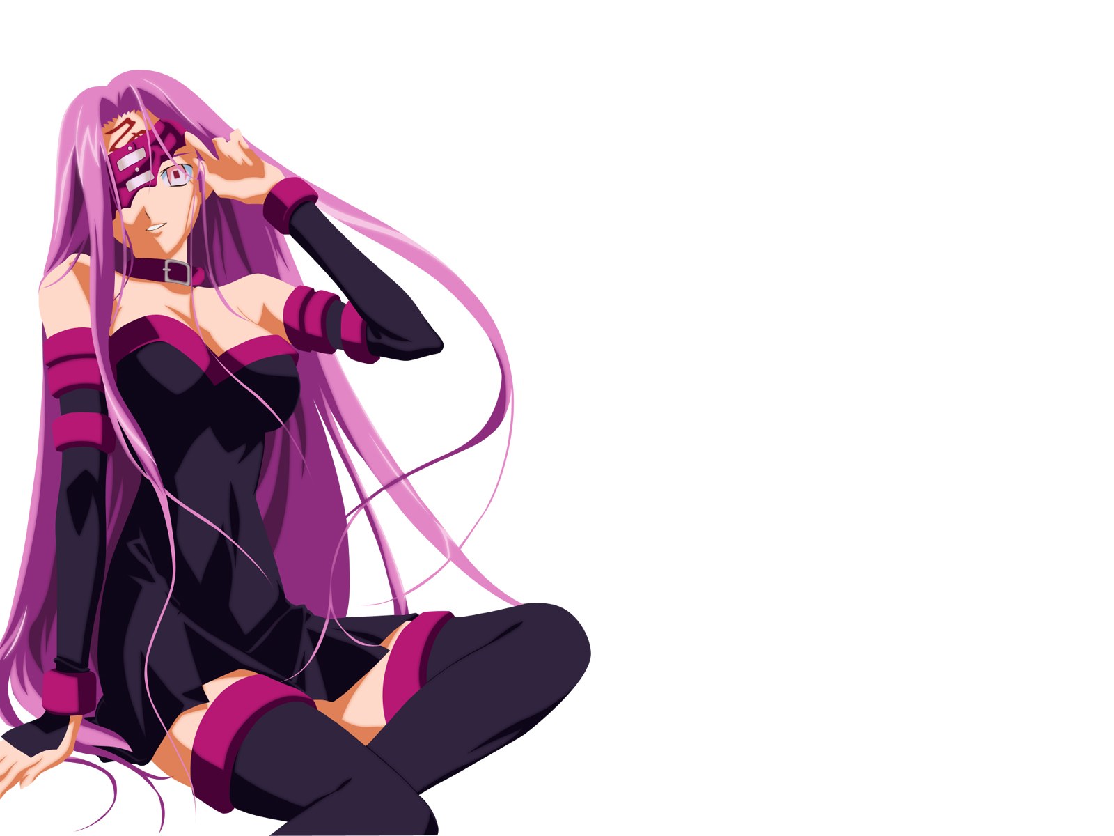 purple-haired anime character