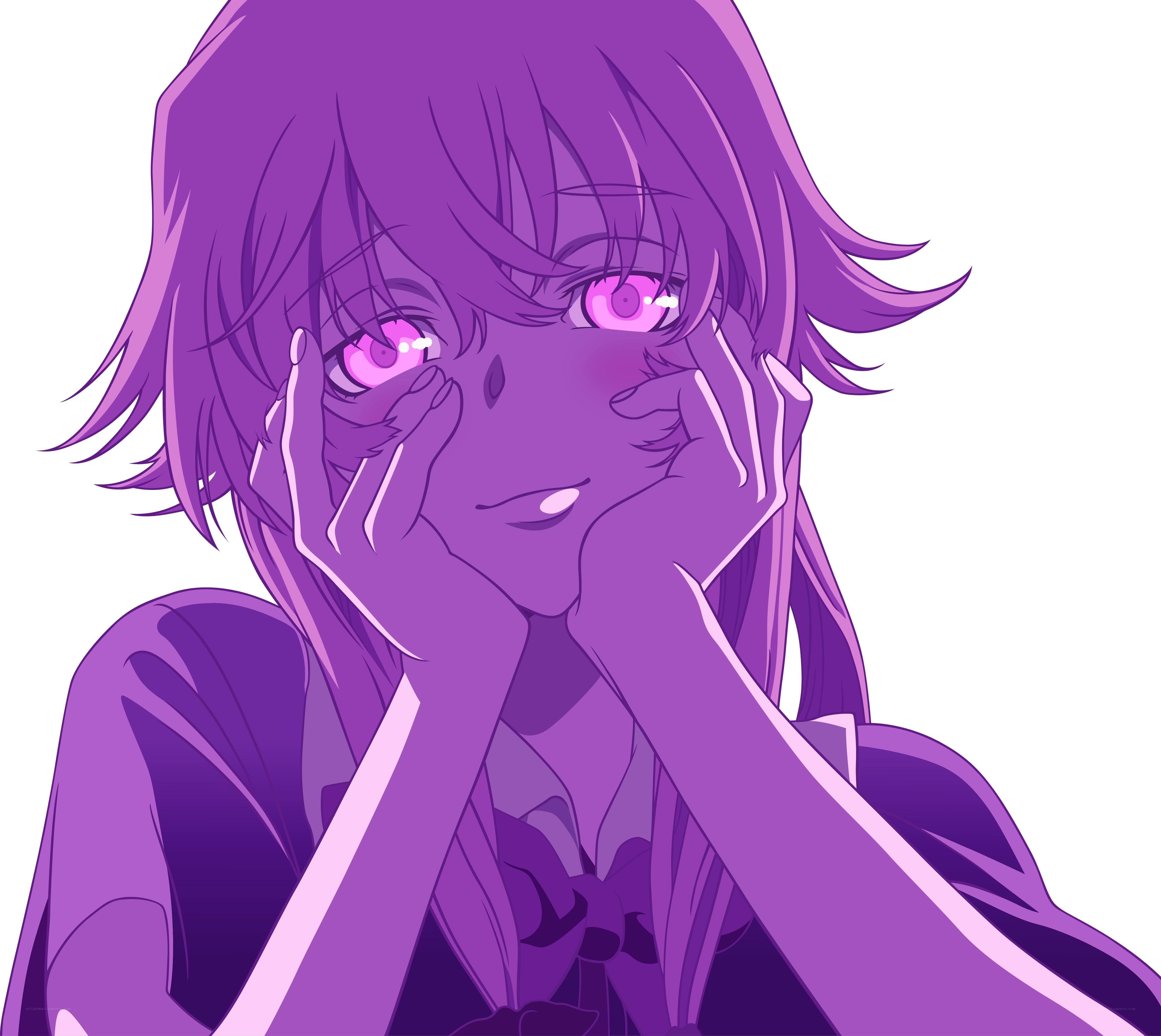 purple-haired anime character