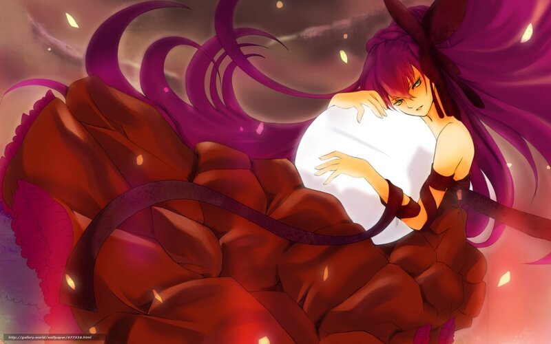 purple-haired anime character