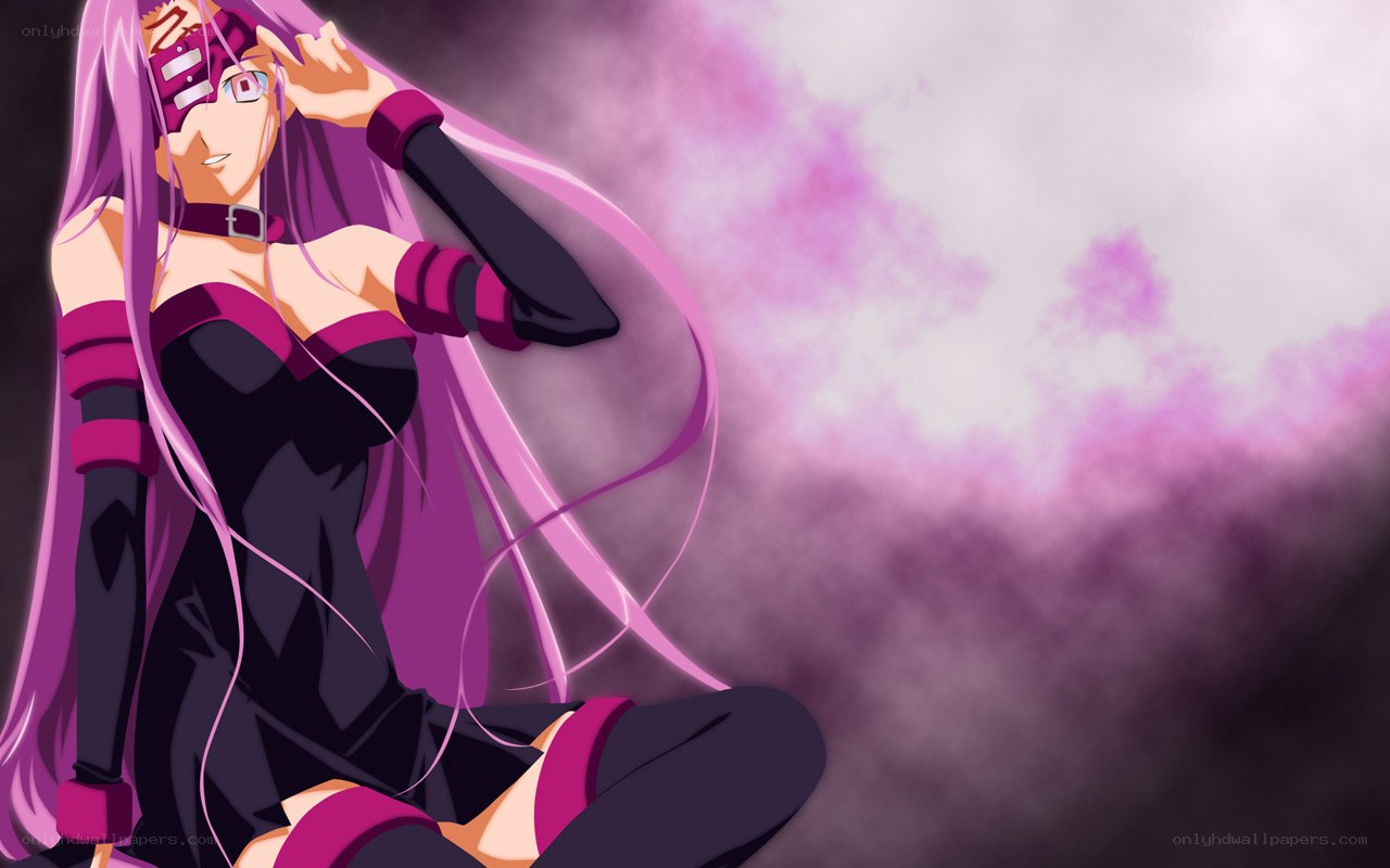 purple-haired anime character
