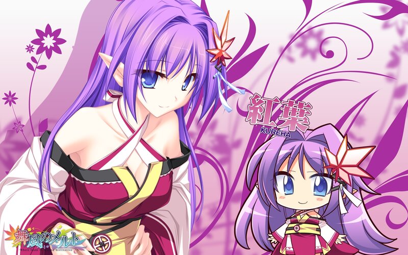 Purple-haired Anime Character — Purple, Playful, Chibi Version