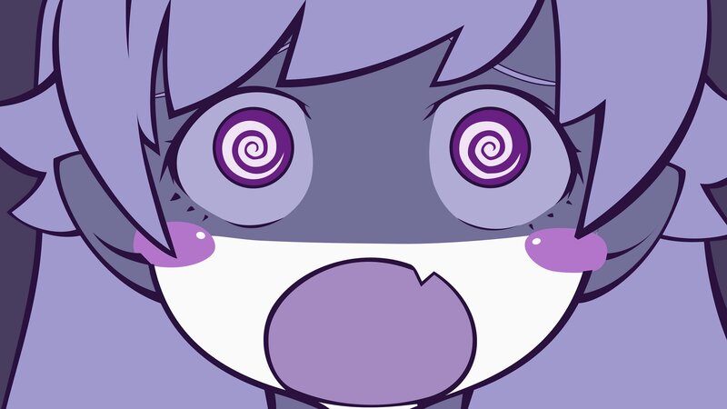 Purple-haired Anime Character — Purple, Surprised
