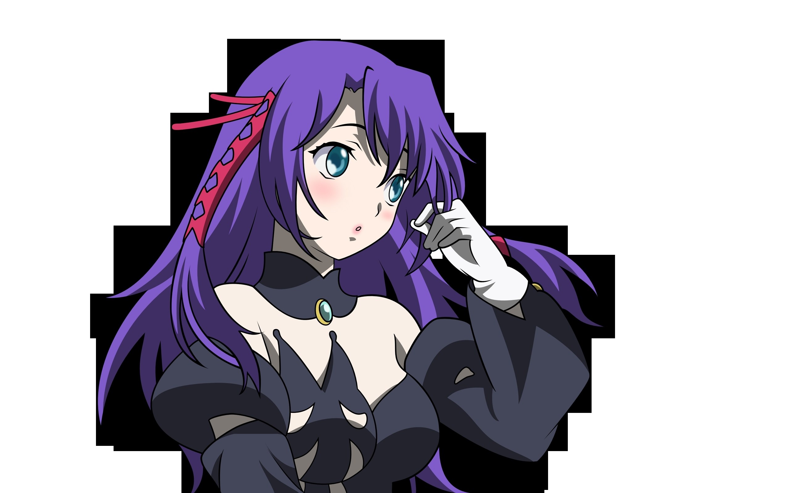 purple-haired anime character