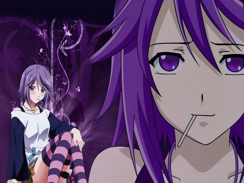 purple-haired anime characters